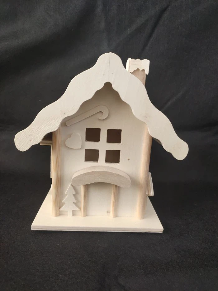Drvene božićne kućice Rukotvorine božićnih ukrasa